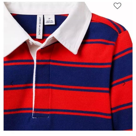 Brand New Janie and Jack Boys Striped Rugby Shirt, Size 10, NWT - Picture 3 of 5